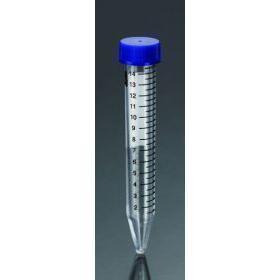 Centrifuge Tubes Conical-Bottom Flat, PS, 15 mL, Sterile, Cap Color: Blue (QTY. 50 per Rack, 6 Racks per Case- 300 Tubes)
